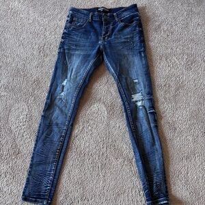 Women's Blue Distressed Jeans